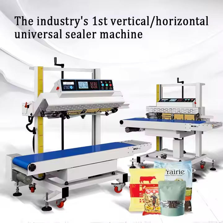 Smart Continuous Band Vacuum Packaging Machine Nitrogen Gas Flush Semi-Automatic Vacuum Packing Mach