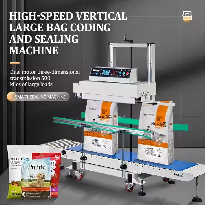 Smart Vertical Continuous Large Bag Band Sealer Electric Heat Coding Printing Sealing Machines METRO
